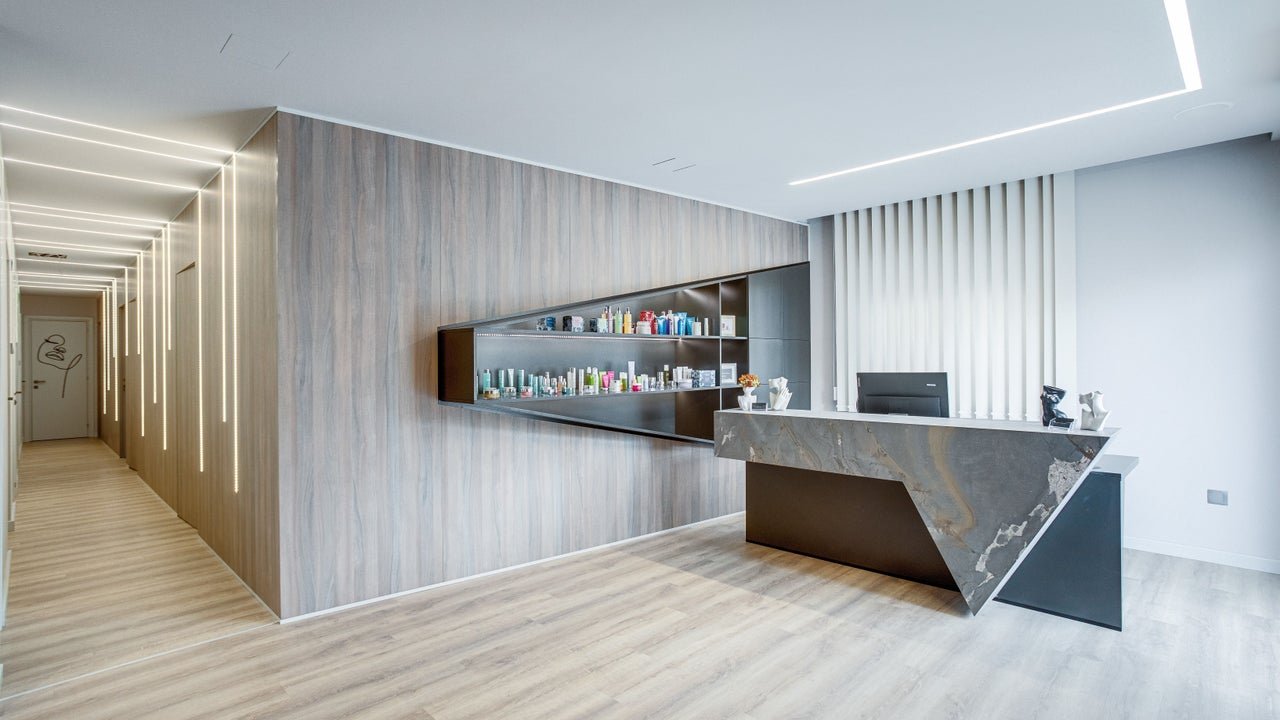 The reception area at Beauty in the City