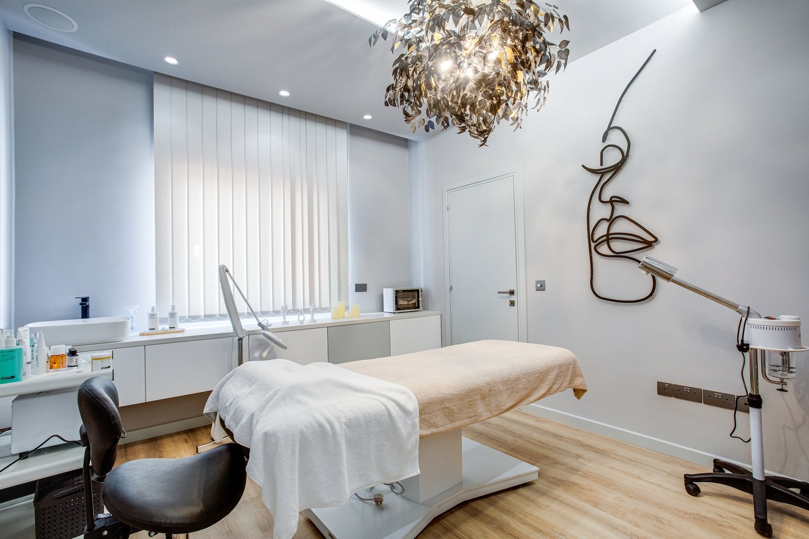 A treatment room at Beauty in the City